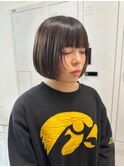 Say.ショートボブブルーカラー地毛風ストレートミニボブ表参道