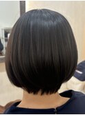 襟足すっきり 丸みグラボブ