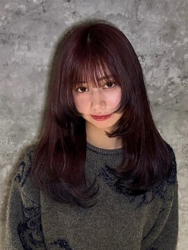 ヘアサロン コレハ(hair salon CoReha) 【 ブラックエンドカラー × カシスピンク 】MAI