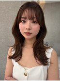 韓国レイヤーカット/ヨシンモリフェイスレイヤー/艶髪カラー
