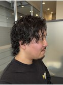 ツイストスパイラル束感センターパートウルフ縦落ちツイスパ