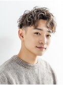 大人Men's艶感ゆるウェーブツーブロ