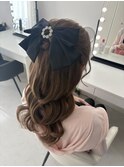 ハーフアップ