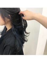 キー(kii)&nbsp;インナーカラー　寒色　ブルーカラー　福岡　天神　今泉　薬院