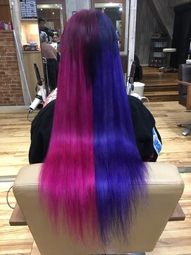 ラピス テラス 渋谷(Lapis terrace) 派手髪ツートンカラー★ 【ラピステラス Lapis 渋谷 】