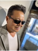 50代60代髪型東京barber日本橋オールバックリーゼント風スタイル