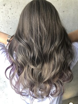 ヘアーブランド ジン フィール(HAIR BRAND Jin feel) グレージュ×インナーカラー【松山美容室】