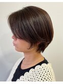 抜根的な髪質改善をしているショートボブスタイル