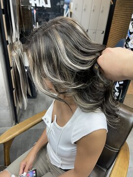 ラフ(LAFF) #バレイヤージュ#グレージュカラー#ボブウルフ#ココアベージュ