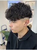 スペインカール ラルフカール フェードカット メンズパーマ 横浜