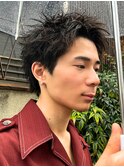 スパイキーショートザクザクショートアップバングツーブロック