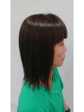 ポノヘアー美容室(pono hair) 【pono hair】 切りっぱなし＆イヤリングカラー