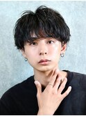 シースルーマッシュパーマ刈り上げ緩めソフトツイスト