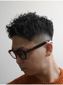 ショートパーマアップバング