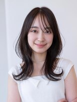 ケアリー 調布(Carelly)&nbsp;大人かわいい前髪セシルカットココアブラウンフリンジウェーブ