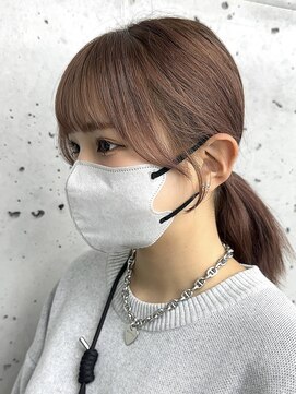 ビューブルー 亀戸錦糸町(VIEW BLUE) ◎美髪カールピンクブラウンロングセミディ似合わせ前髪