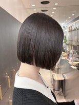 ロンドシエル 横浜(Lond ciel)&nbsp;イメチェン外ハネボブ美髪ワイドバングミディアム縮毛矯正ボブ