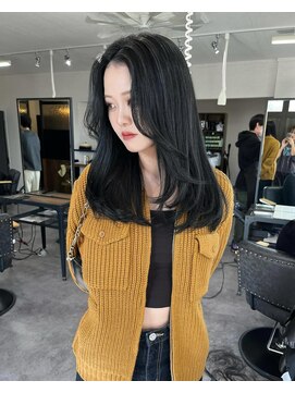 ミア(mia) オリーブベージュカーキグレージュハイライトグラデーション