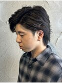 フェザーパーマメンズパーマメンズマッシュかき上げヘア群馬高崎