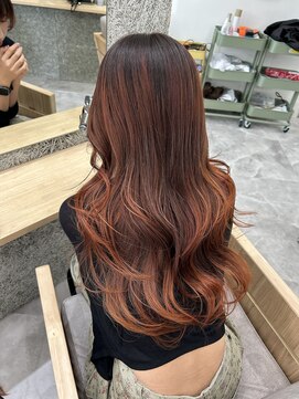 ヘアーテラスエム 奈良店(hair terrace M) オレンジカラー