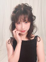 アルバム 銀座(ALBUM GINZA) ロングおくれ毛グレージュ暗めカラー_F1042