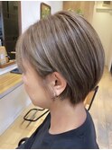 横須賀ショートボブくびれショートイルミナカラー顔周りレイヤー