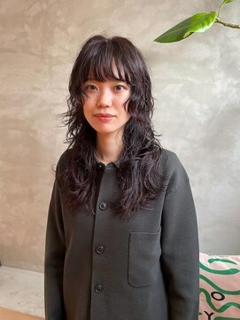 ツナグ(tsunagu) long perm × cassis red