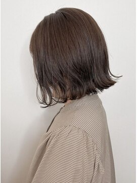 リタ 枚方(Rita) 20代30代◎冬のココアベージュ切りっぱなし外ハネボブ暗め