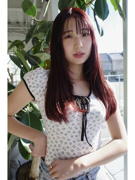 フィル(fil) ロングレイヤー/ピンクブラウン