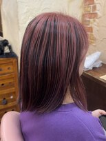 クレドガーデン 川口店(CRED GARDEN)&nbsp;アンブレラカラー／ピンクベージュ／白髪ぼかし／大坂優菜