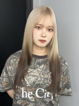 ギミックパシャ(GIMMICK pasha) ホワイトミルクティー×裾カラー