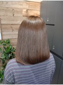 大人かわいいスモーキーブラウンボブ