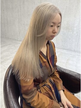 アジールヘア 東上野店(agir hair) ホワイトグレージュ/ブリーチ/ハイトーン/上野ダブルカラー/上野