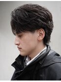 天神メンズパーマフェザーパーマシャドウパーマセンターパート