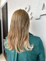 ヘアショップエヌアンドエー 久喜 栗橋店(hairshop N&A)&nbsp;ミルクティーベージュの韓国風レイヤーロング