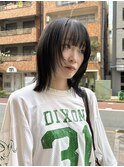 透明感アッシュグレージュ/顔まわりレイヤーカット/高円寺atsumi