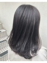 モルニ(MORNI)&nbsp;アッシュグレー_マロンベージュ Aラインボブ かきあげ