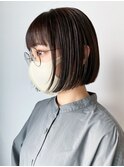 アッシュボブ_ミニウルフテラコッタくすみブルー_ba357171