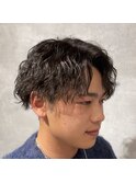 王道刈り上げマッシュ波巻きスパイラルパーマ