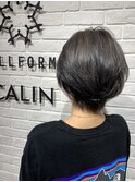 ふんわりショート×ダークシルバーグレー