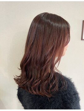 ヘアーアートミュージアム(Hair Art Museum) カシスパープル／切りっぱなし／コテ巻き　12/9