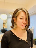 コル(Cor)&nbsp;顔周りハイライト+部分ストレート+カット