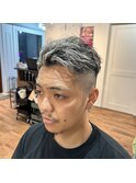 ツイストパーマホワイトメッシュ