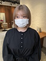 クラン バイ ナチュラル(clan by Natural)&nbsp;ミルクティーベージュ/ハイトーンボブ/中明度カラー@seiji_1027_