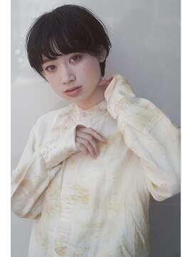 レジュアル(RESSUAL) 黒髪ボブルフネビージュ小顔ヘアワンレン