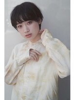 レジュアル(RESSUAL) 黒髪ボブルフネビージュ小顔ヘアワンレン