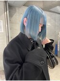 ペールブルーカラー（ブリーチ２回）
