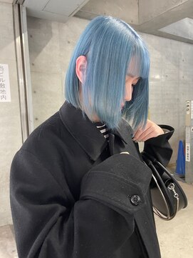 イェッカ パビル(YECCA pabil) ペールブルーカラー（ブリーチ２回）