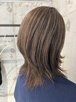 プラスシー(+C)&nbsp;ハイライトで脱白髪染めグレージュ！福岡ハイライト