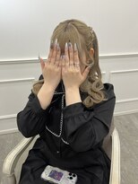 【ヘアメ】王道＊編み上げハーフツイン＊新井